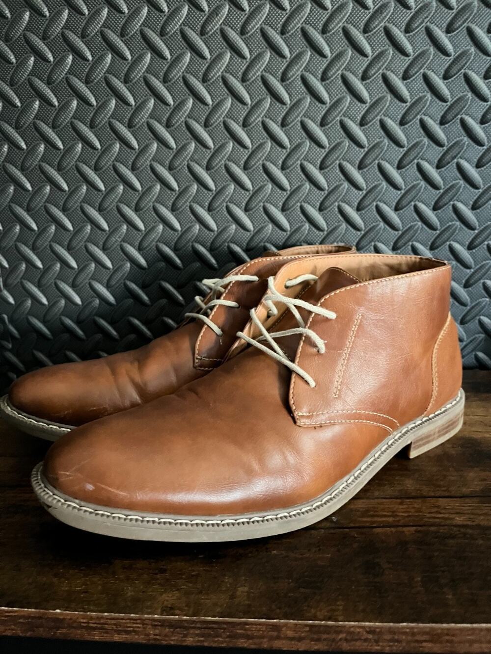Arizona Jean Co Gleeson Tan Brown Dress Chukka Boots Shoes Men's Size 10